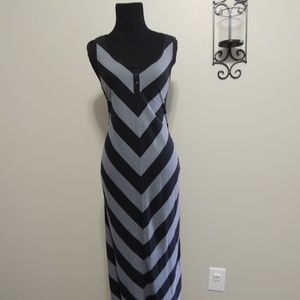 Black & Gray chevron maxi dress